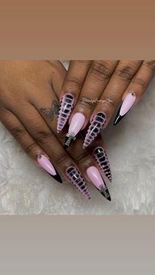 Pink and black design set