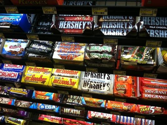 Registers now have illuminated candy stations. Little LEDs under the shelves show off every shelf. Does this increase sales?