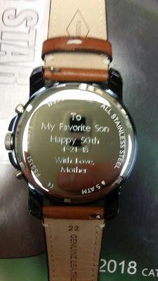 Watch engraving from Greg at The Engraving shop