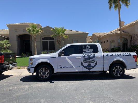 Foothills Pool Care truck