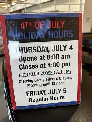 Holiday Hours