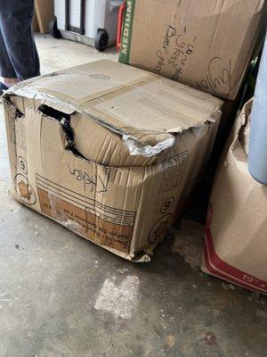 Damaged boxes