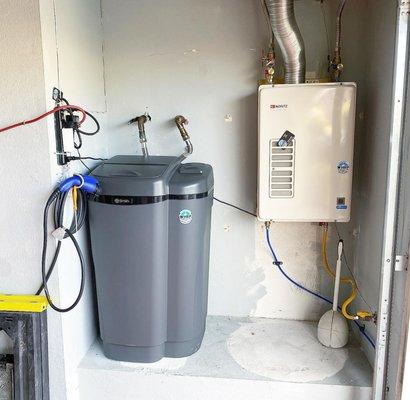 water softener and tankless water heater installation