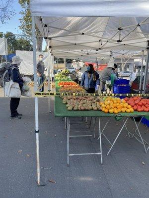 Fruit stand Covid style