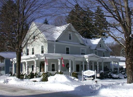 Enjoy the winter weather inside our cozy inn.