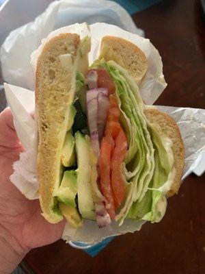 Veggie Bagel Sandwich