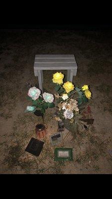 January 19th my dads grave site. I even customized a plaque for him.