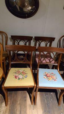 Needle point chairs