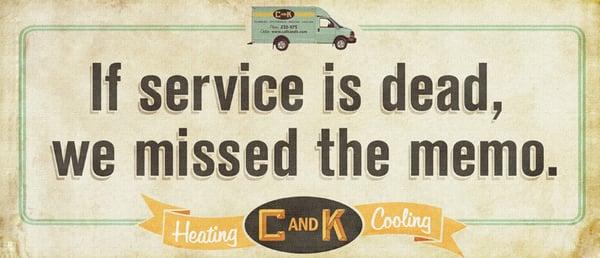 If service is dead we missed the memo.