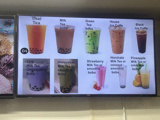 Boba Menu