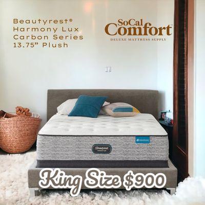 Beautyrest® Harmony Lux Carbon Series 
13.75" Tight-Top Plush King Size

Big Store $1,999
Discount $1,099
Your Price $900