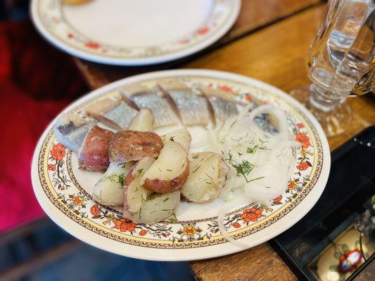 Herring with Potatoes - the boys said this is nostalgia in a bite.