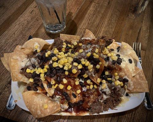 Brisket BBQ Loaded Nachos