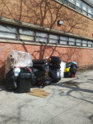 Homeless encampment outside