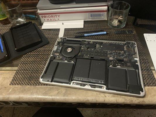 Macbook Pro Repair! Replaced the logic board completely and factory restored the device!