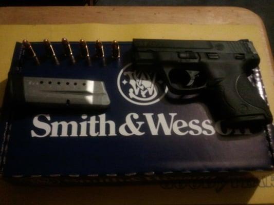 The S&W 9mm Shield that the Mrs got me for my birthday last year from Tactical Creations.