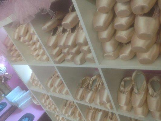 Pointe Shoe Fittings on Walk In Basis. No Appointment needed! Capezio, Bloch, Mirella, Grishko, Russian Pointe, and Gaynor Minden!