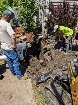 James and his crew worked extra hard to avoid damaging my wife's garden.