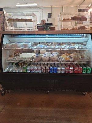 Our display fridge with delicious treats... yum!