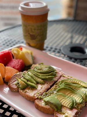 Avocado Toast with fruits