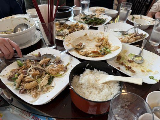 3 plates of salt and pepper Pepper-Salted Squid