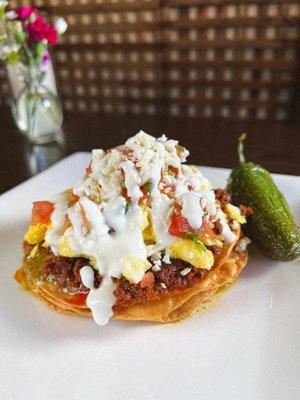 Chilaquiles with Chorizo