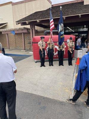 Junior ROTC helping us introduce the new store.