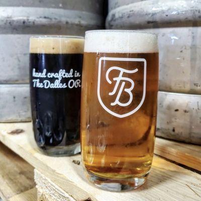 Freebridge Brewing logo pint glasses