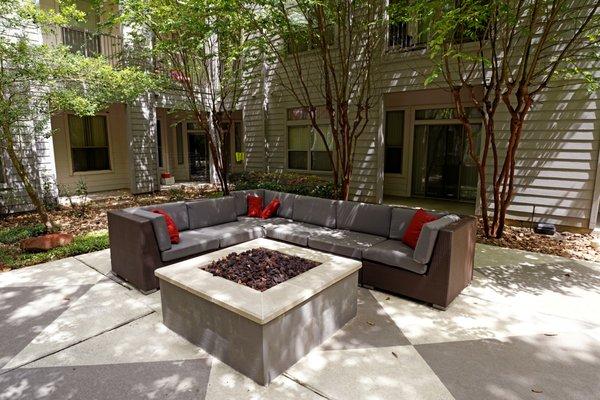 Firepit in the Reflection Pond Courtyard