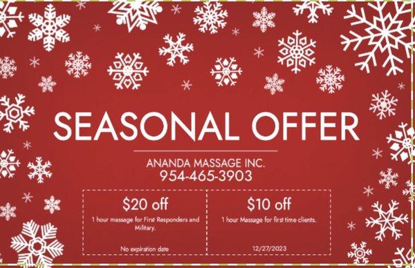 Seasonal offer.