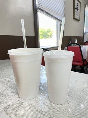 Drink difference between the large and small