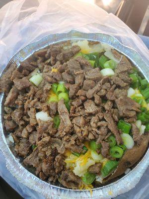 carne asada baked potato