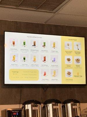 Menu as of Jan 2023