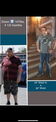 Photo of my weight loss transition