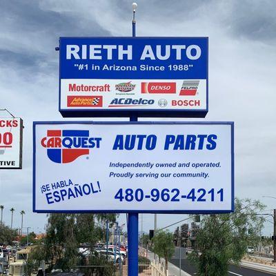 Look for the big CARQUEST sign on Main Street just west of Gilbert Road.