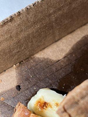 Hair in pizza box