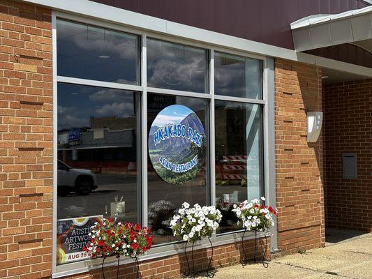 Entrance to the restaurant