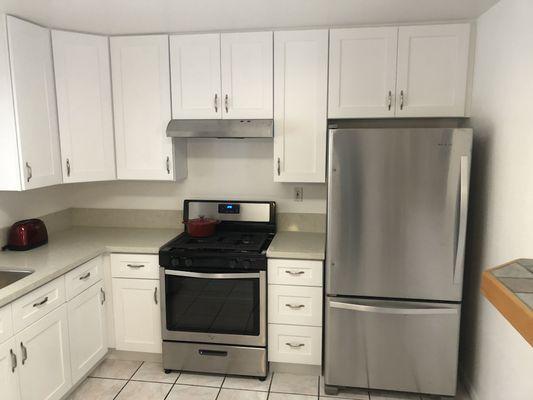 Mold remediation complete with new cabinets and countertops