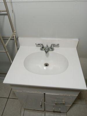 Bathroom sink after