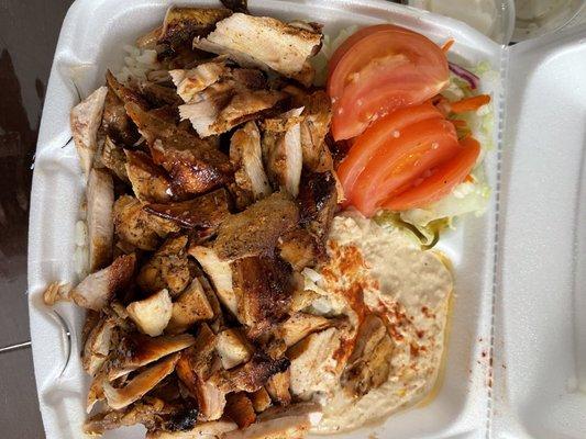 Shawarma chicken with rice