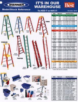 WE STOCK A VARIETY OF  WARNER LADDERS FOR ANY JOB