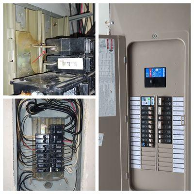 Breaker box before & after