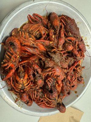 2lbs Crawfish (signature flavor) level extra spicy  So delicious and super spicy at the same time