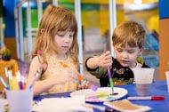 Decorating flower pots during our spring Family Day Out. Like Dolphin Swim Club on FB to get the most up-to-date info on our events.