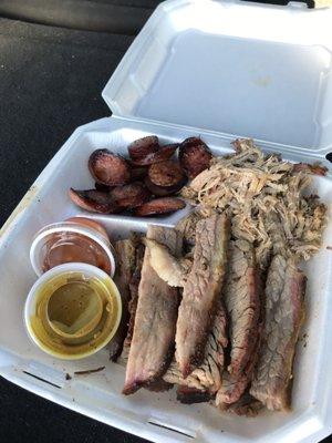 Three meat sampler