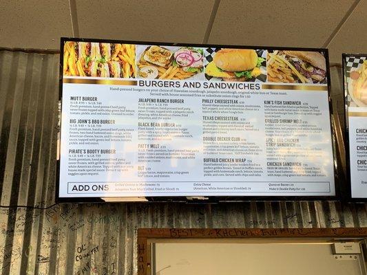 Full menu