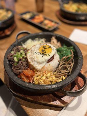 Vege Bibimbab Hot Stone(vege) with Bulgogi