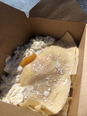 Peaches and Cream Sweet crepe