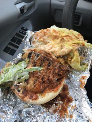 Sloppy Cajun chicken sandwich. Absolutely disgusting. Bread was soaked in sauce. Lettuce looked old.