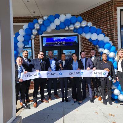 Chase Bank grand opening arch